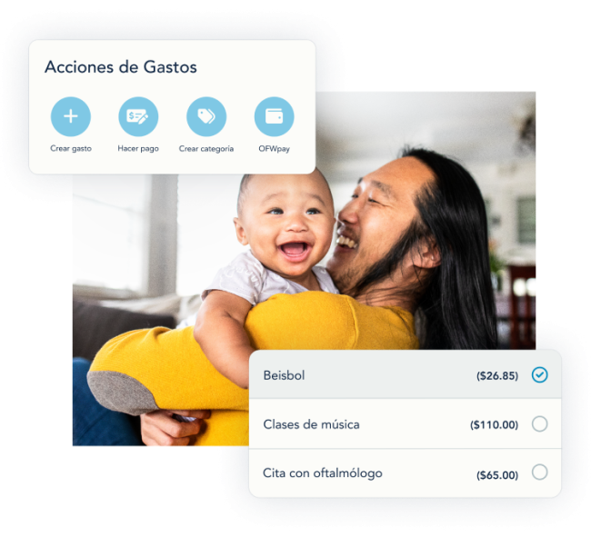 Registro de gastos y características de la sección de Gastos en OurFamilyWizard