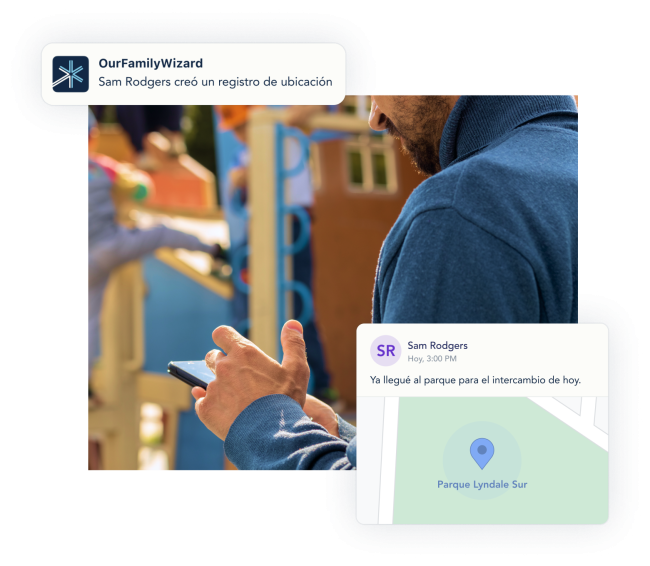 Imagenes de las funciones del Diario en OurFamilyWizard
