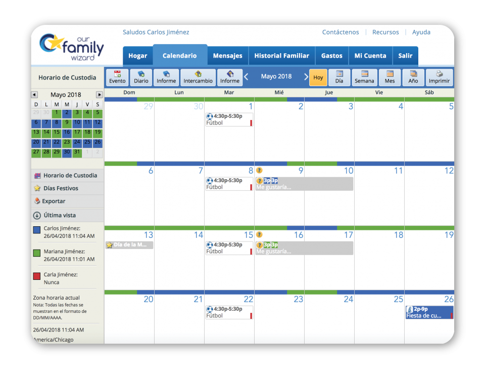 Con en el Calendario de OFW®, puede confiar que todo el mundo está informado.